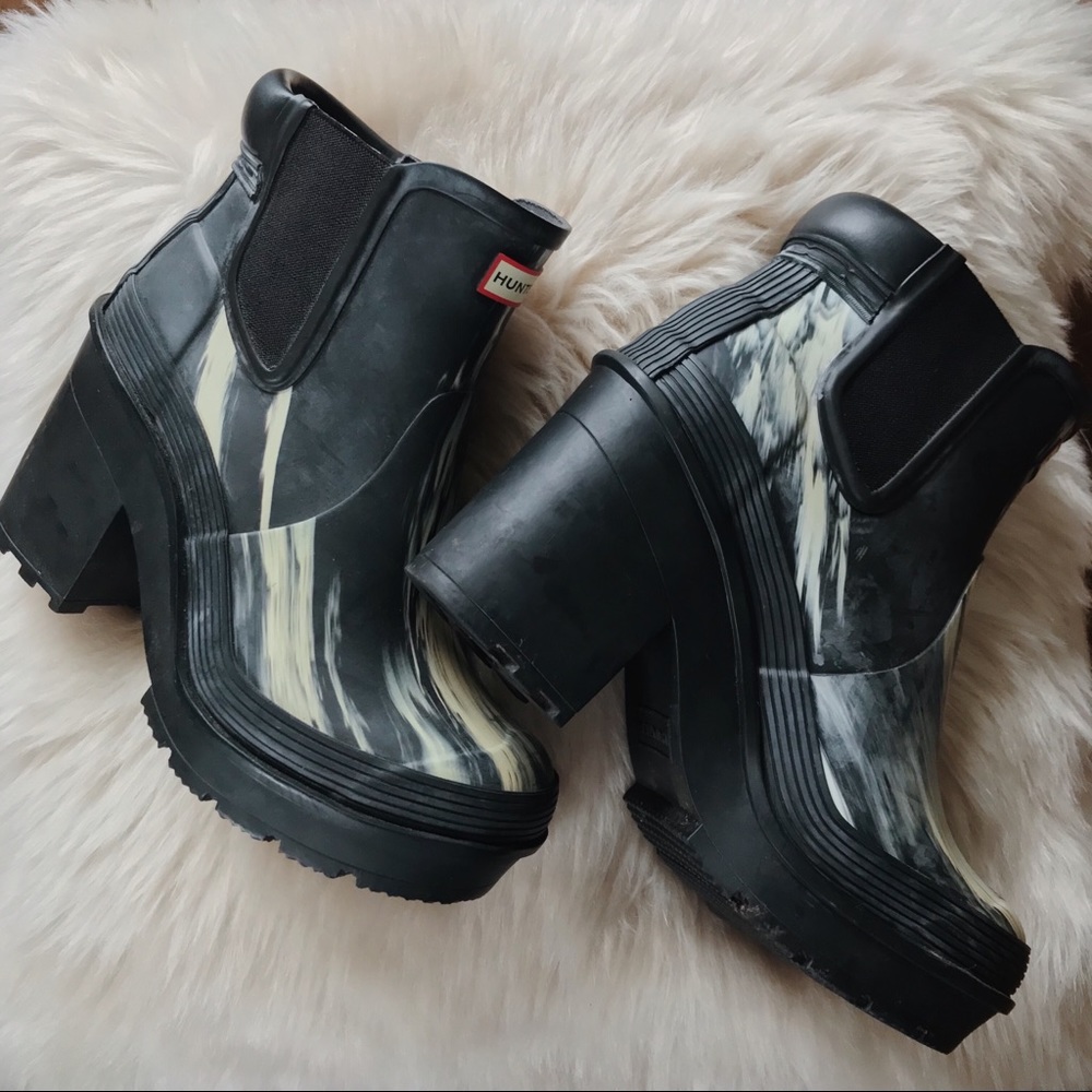 Hunter Block Heel Chelsea Nightfall Boot